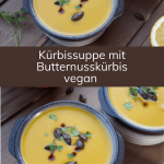 Kürbissuppe mit Butternusskürbis vegan zubereitet mit dem Moulinex i-Companion xl