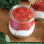 Vegan Strawberry and Rhubarb Dessert sugar free