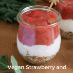 Vegan Strawberry and Rhubarb Dessert sugar free