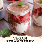Vegan Strawberry Tiramisu - easy recipe