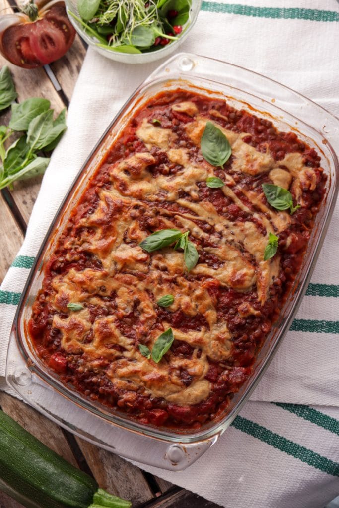 Vegan Lasagna With Lentils and Zucchini