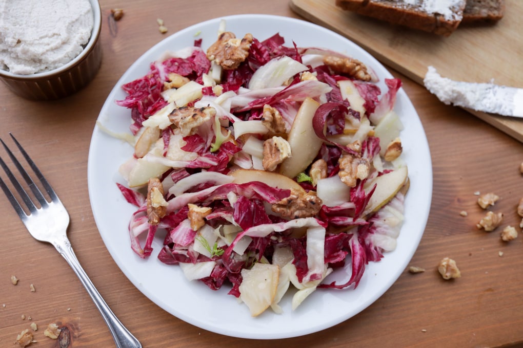 Radicchio, Fennel &amp; Pear Salad | Don&amp;#39;t Waste Your Taste | vegan recipe
