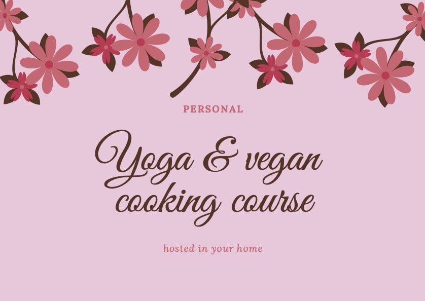 Yoga and vegan cooking course voucher