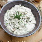Fermented Cashew Cream Cheese with herbs - vegan