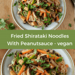 Fried Shirataki Noodles With Peanutsauce - vegan