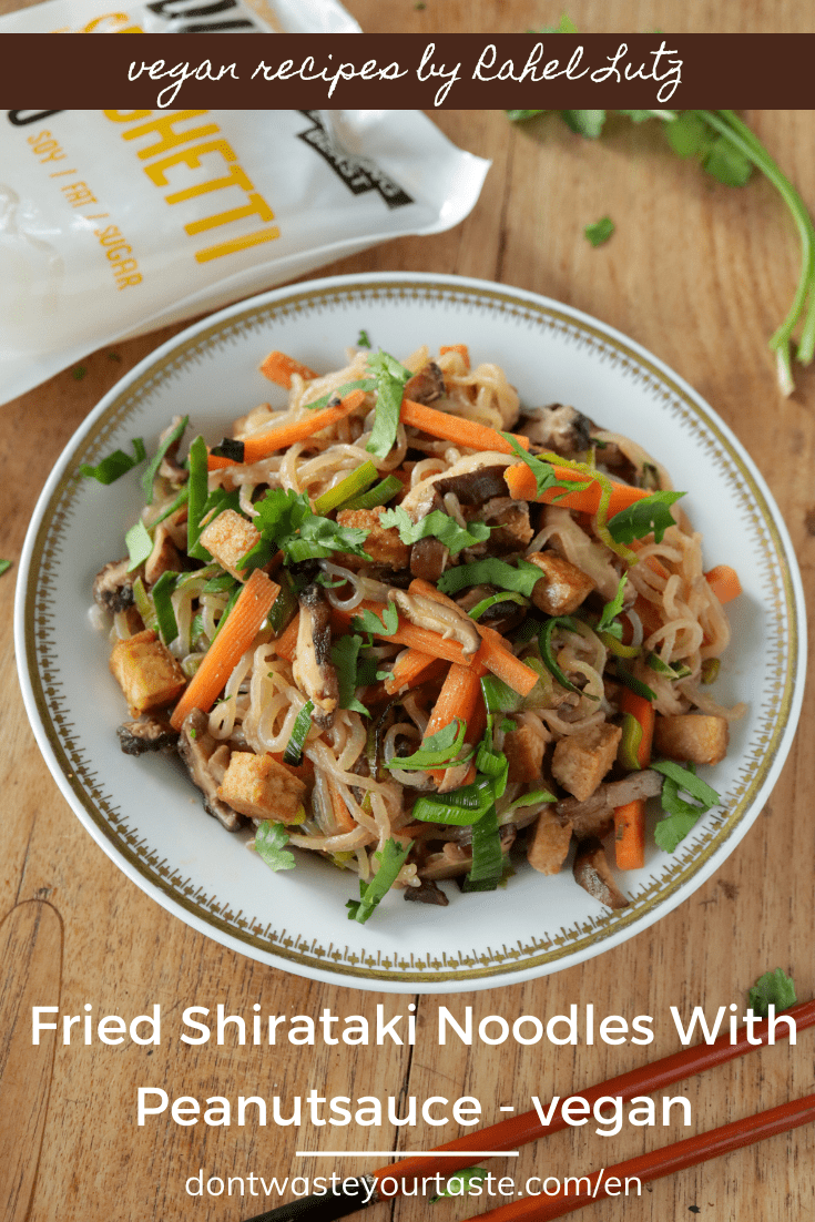 Fried Shirataki Noodles With Peanut Sauce Vegan Konjak Recipe