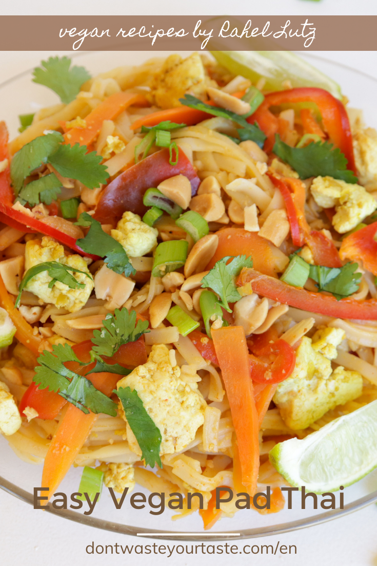 Easy Vegan Pad Thai with Tofu and simple ingredients