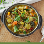 lentil soup with seasonal vegetables