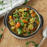 lentil soup with seasonal vegetables